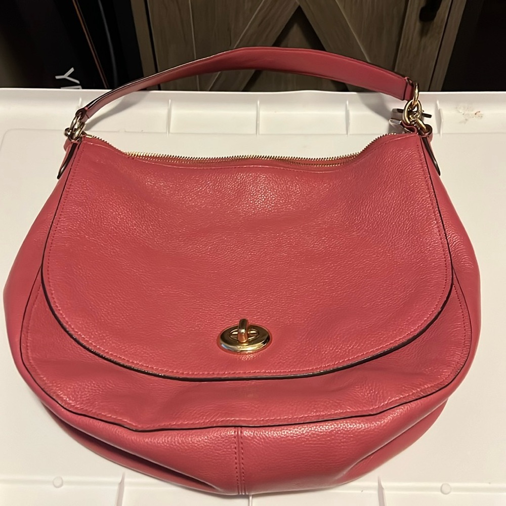 Blush pink Coach Purse very gently used
